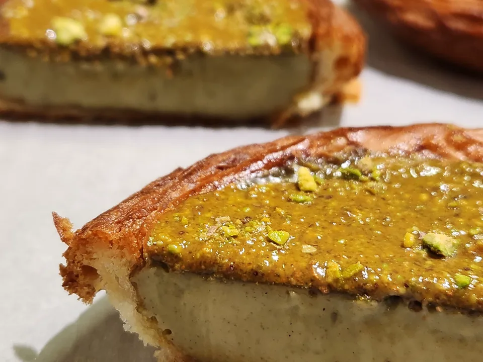 Pistachio Custard Tart — signature food visual for Vission Bakery