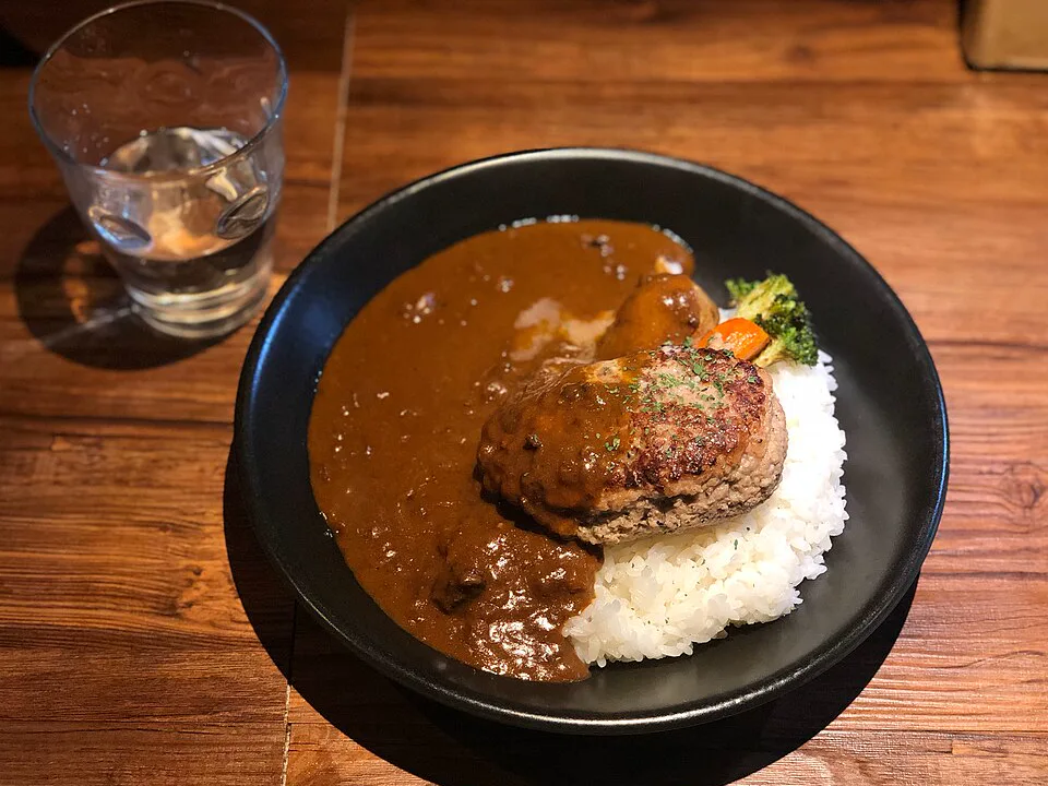 Japanese Hamburg Steak Curry Rice — signature food visual for HOW to live well
